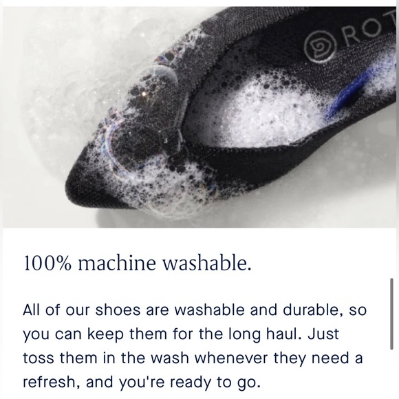 Brand New 🖤 Rothy’s The Point Classic Black Solid - Size 9.5 - Picture 12 of 13